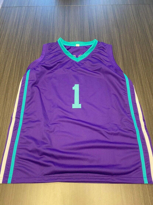 Muggsy Bogues Charlotte Hornets Autographed Custom Jersey Beckett