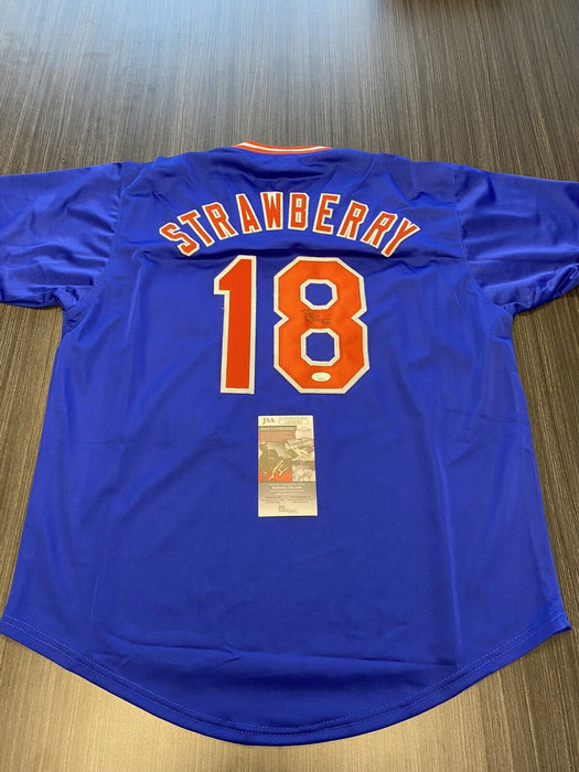 Darryl Strawberry New York Mets Autographed Custom Jersey JSA