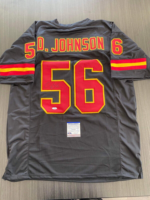 Derrick Johnson Kansas City Chiefs Autographed Custom Jersey PSA