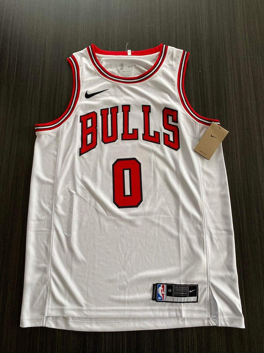 Coby White Chicago Bulls Autographed Custom Jersey JSA