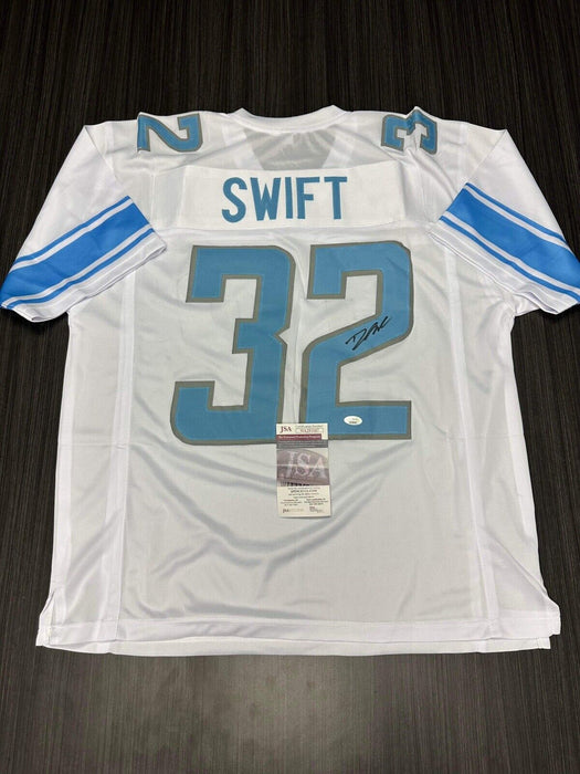 D'Andre Swift Detroit Lions Autographed Custom Jersey JSA