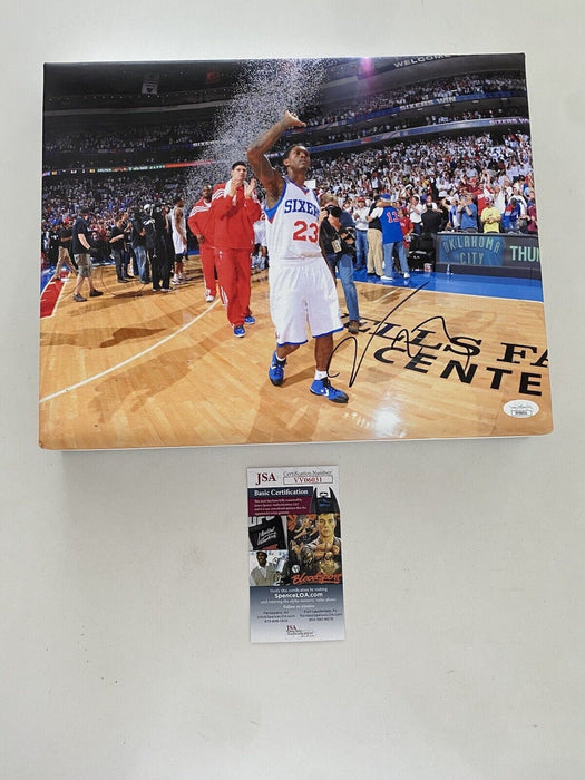 Lou Williams Philadelphia 76ers Autographed 11x14 Canvas JSA