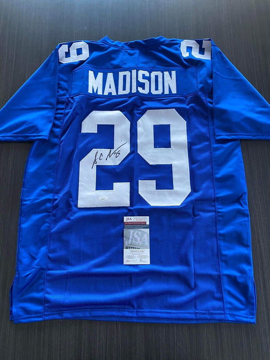 Sam Madison New York Giants Autographed Custom Jersey JSA