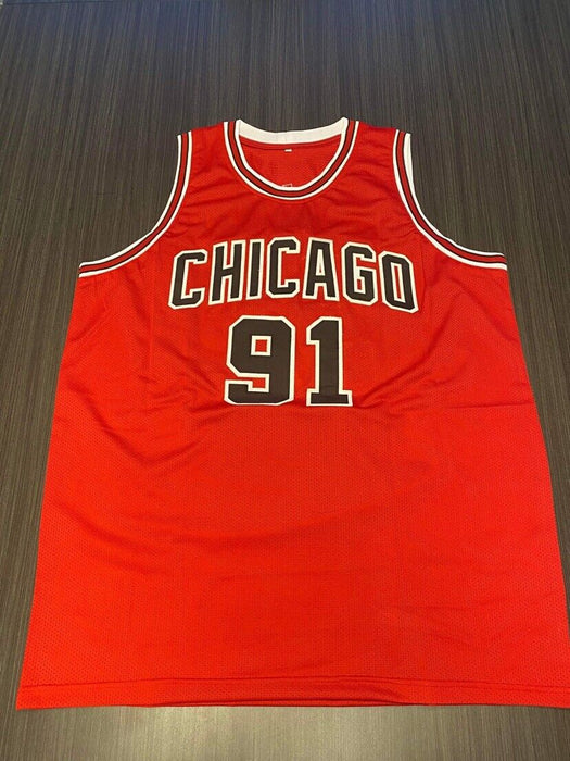 Dennis Rodman Chicago Bulls Autographed Custom Jersey Beckett