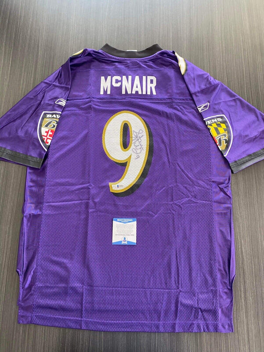 Steve McNair Baltimore Ravens Autographed Custom Jersey Beckett