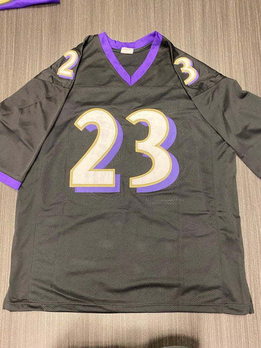 Willis McGahee Baltimore Ravens Autographed Custom Jersey JSA Inscribed