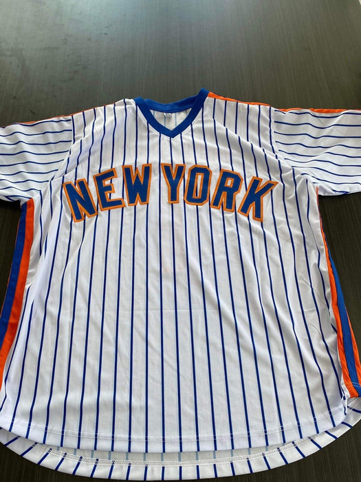 Mookie Wilson New York Mets Autographed Custom Jersey JSA Inscribed