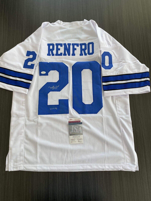 Mel Renfro Dallas Cowboys Autographed Custom Jersey JSA Inscribed