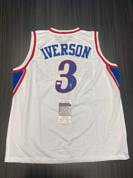 Allen Iverson Philadelphia 76ers Autographed Custom Jersey JSA