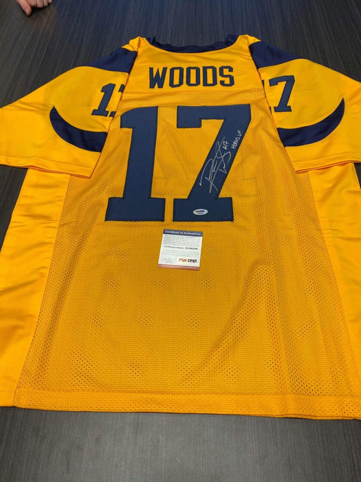 Robert Woods Los Angeles Rams Autographed Custom Jersey PSA Inscribed