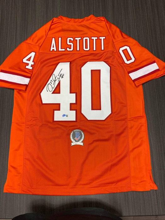 Mike Alstott Tampa Bay Buccaneers Autographed Custom Jersey Beckett