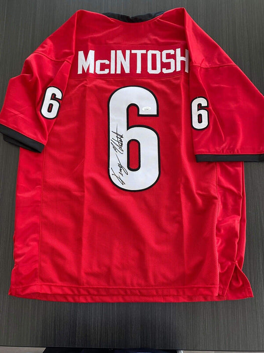 Kenny McIntosh Georgia Bulldogs Autographed Custom Jersey JSA