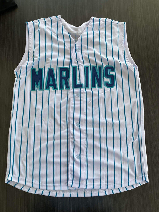 Gary Sheffield Florida Marlins Autographed Custom Jersey PSA