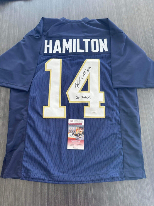 Kyle Hamilton Notre Dame Fighting Irish Autographed Custom Jersey JSA Inscribed