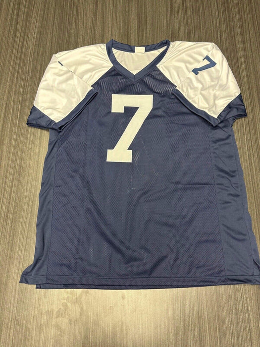 Cooper Rush Dallas Cowboys Autographed Custom Jersey Gameday