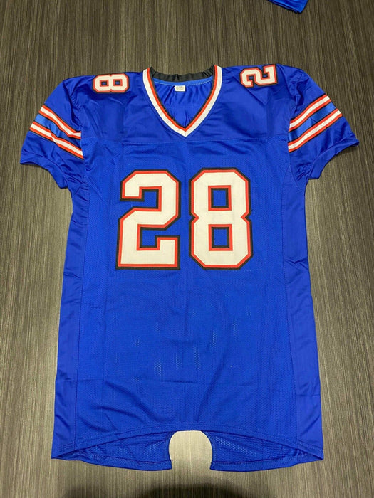 James Cook Buffalo Bills Autographed Custom Game Cut Jersey JSA