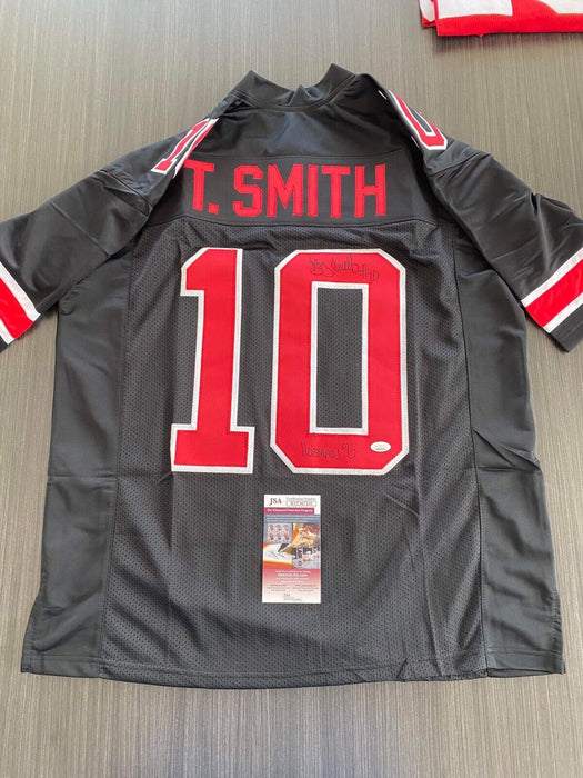 Troy Smith Ohio State Buckeyes Autographed Custom Jersey JSA Inscribed