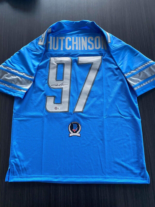 Aidan Hutchinson Detroit Lions Autographed Custom Jersey Beckett