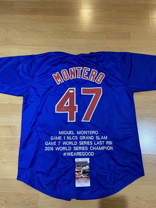 Miguel Montero Chicago Cubs Autographed Custom Jersey JSA