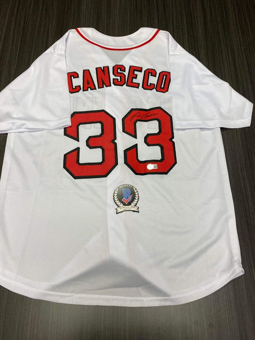 Jose Canseco Boston Red Sox Autographed Custom Jersey Beckett