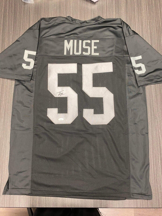 Tanner Muse Las Vegas Raiders Autographed Custom Jersey JSA