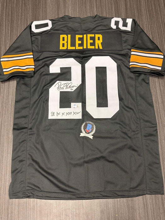 Rocky Bleier Pittsburgh Steelers Autographed Custom Jersey Beckett Inscribed