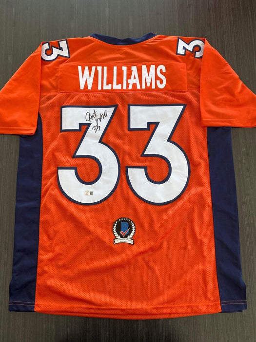 Javonte Williams Denver Broncos Autographed Custom Jersey Beckett