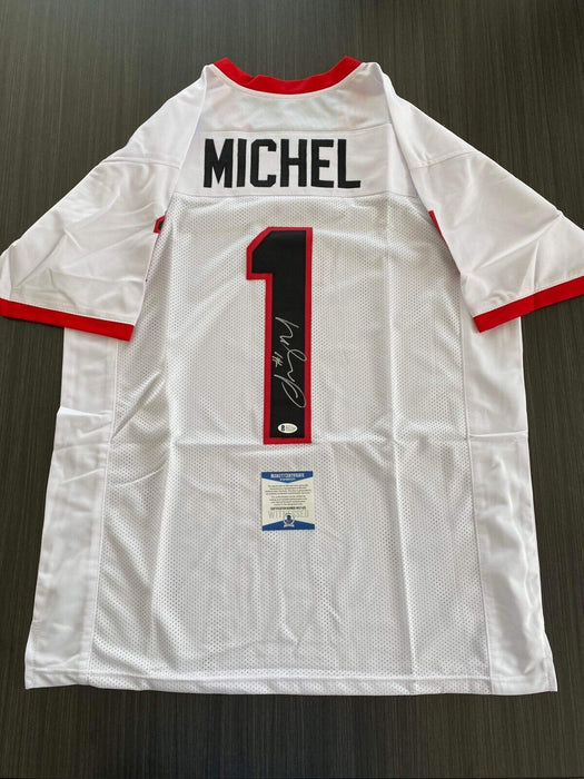 Sony Michel Georgia Bulldogs Autographed Custom Jersey Beckett