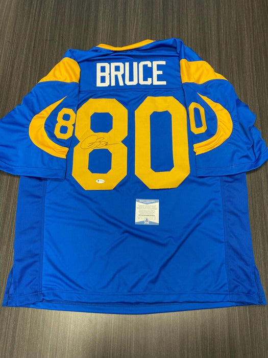 Isaac Bruce Los Angeles Rams Autographed Custom Jersey Beckett