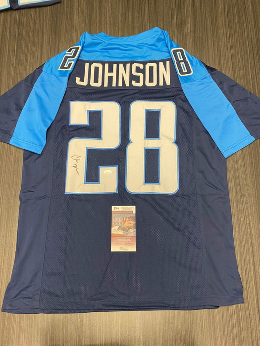 Chris Johnson Tennessee Titans Autographed Custom Jersey JSA