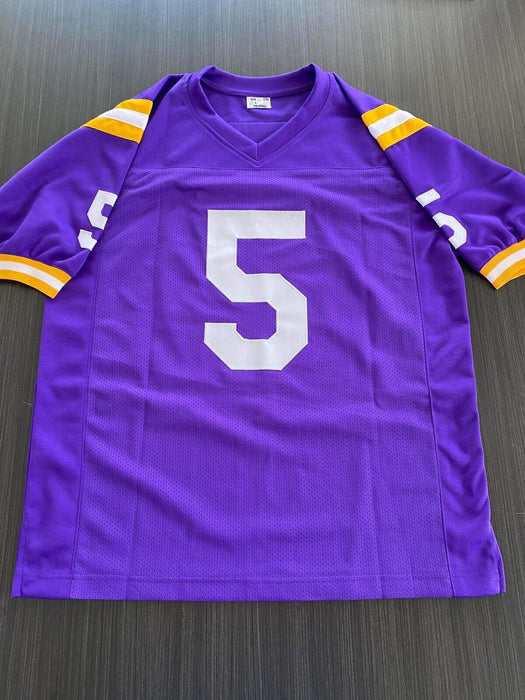 Derrius Guice LSU Tigers Autographed Custom Jersey JSA