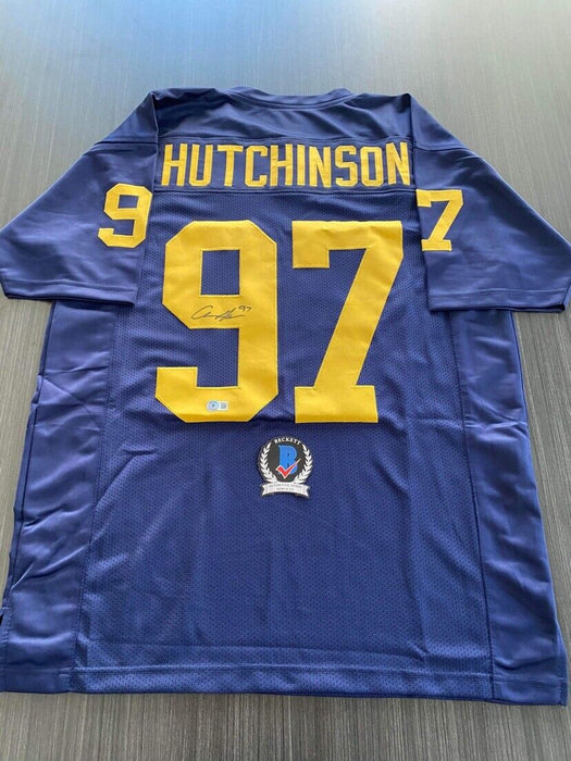 Aidan Hutchinson Michigan Wolverines Autographed Custom Jersey Beckett