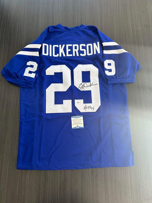 Eric Dickerson Indianapolis Colts Autographed Custom Jersey Beckett Inscribed