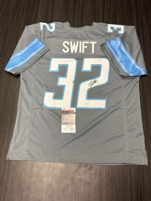 D'Andre Swift Detroit Lions Autographed Custom Jersey JSA