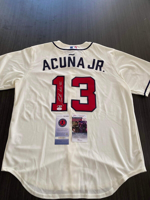 Ronald Acuna Jr. Atlanta Braves Autographed Custom Jersey Beckett