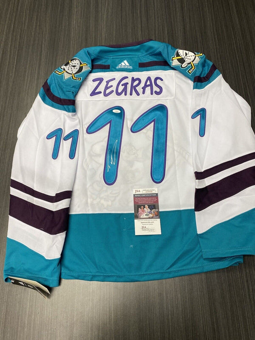 Trevor Zegras Anaheim Ducks Autographed Custom Jersey JSA