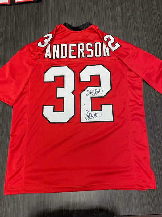 Jamal Anderson Atlanta Falcons Autographed Custom Jersey Beckett Inscribed