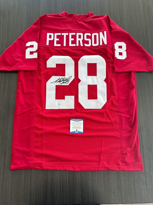 Adrian Peterson Oklahoma Sooners Autographed Custom Jersey Beckett