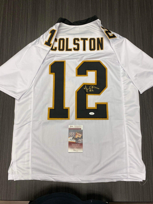 Marques Colston New Orleans Saints Autographed Custom Jersey JSA Inscribed