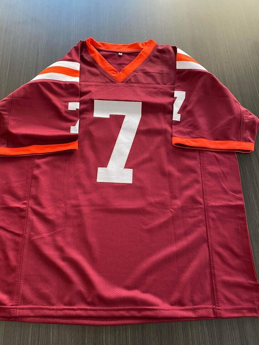 Michael Vick Virginia Tech Hokies Autographed Custom Jersey Beckett