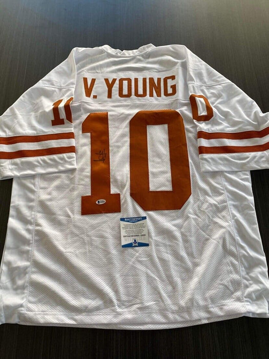 Vince Young Texas Longhorns Autographed Custom Jersey Beckett