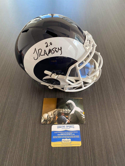 Jalen Ramsey Los Angeles Rams Autographed  Full Size Helmet Radtke