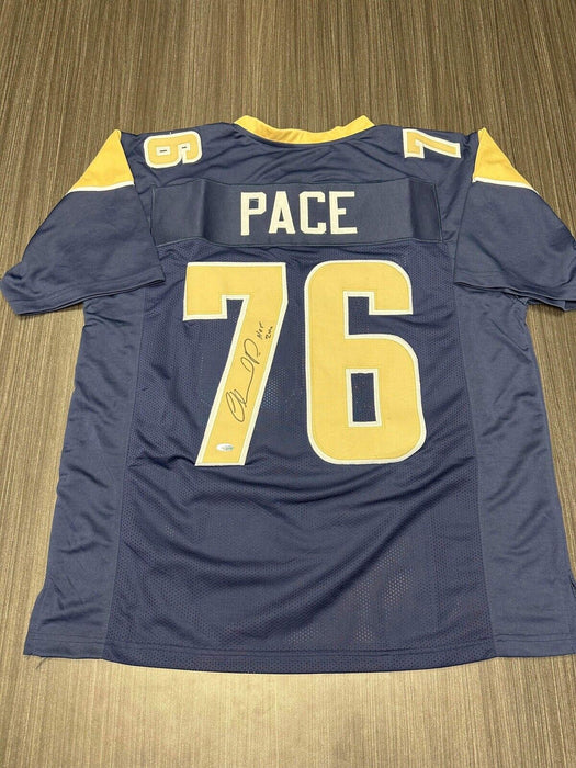 Orlando Pace St. Louis Rams Autographed Custom Jersey JSA Inscribed