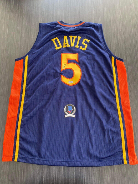 Baron Davis Golden State Warriors Autographed Custom Jersey Beckett