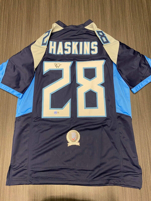 Hassan Haskins Tennessee Titans Autographed Custom Jersey Beckett