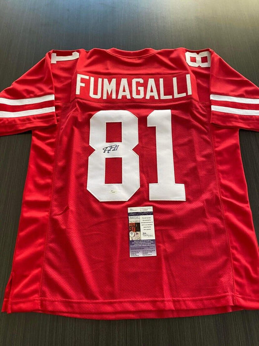 Troy Fumagalli Wisconsin Badgers Autographed Custom Jersey JSA