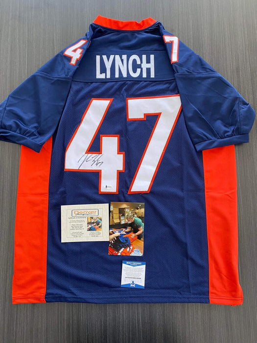 John Lynch Denver Broncos Autographed Custom Jersey Beckett