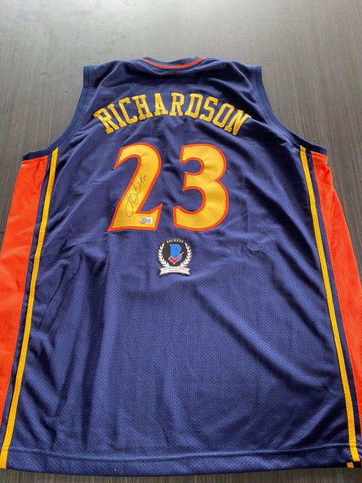 Jason Richardson Golden State Warriors Autographed Custom Jersey Beckett