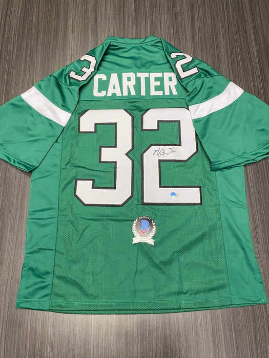 Michael Carter New York Jets Autographed Custom Jersey Beckett