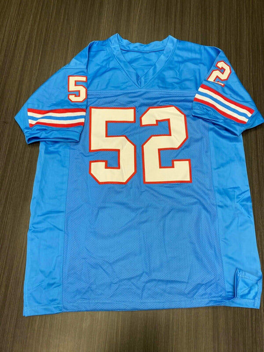 Robert Brazile Houston Oilers Autographed Custom Jersey Schwartz Inscribed